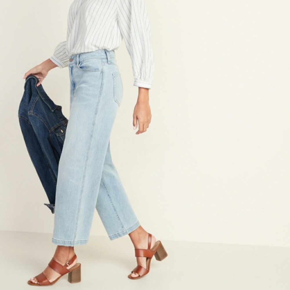 Old Navy Slim Wide Leg High Rise 6 TALL